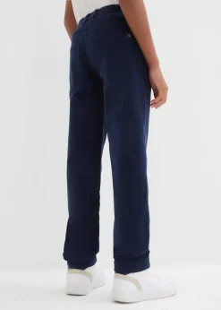 Pantalón de pana regular fit confeccionado en algodón orgánico reciclable elástico, straight