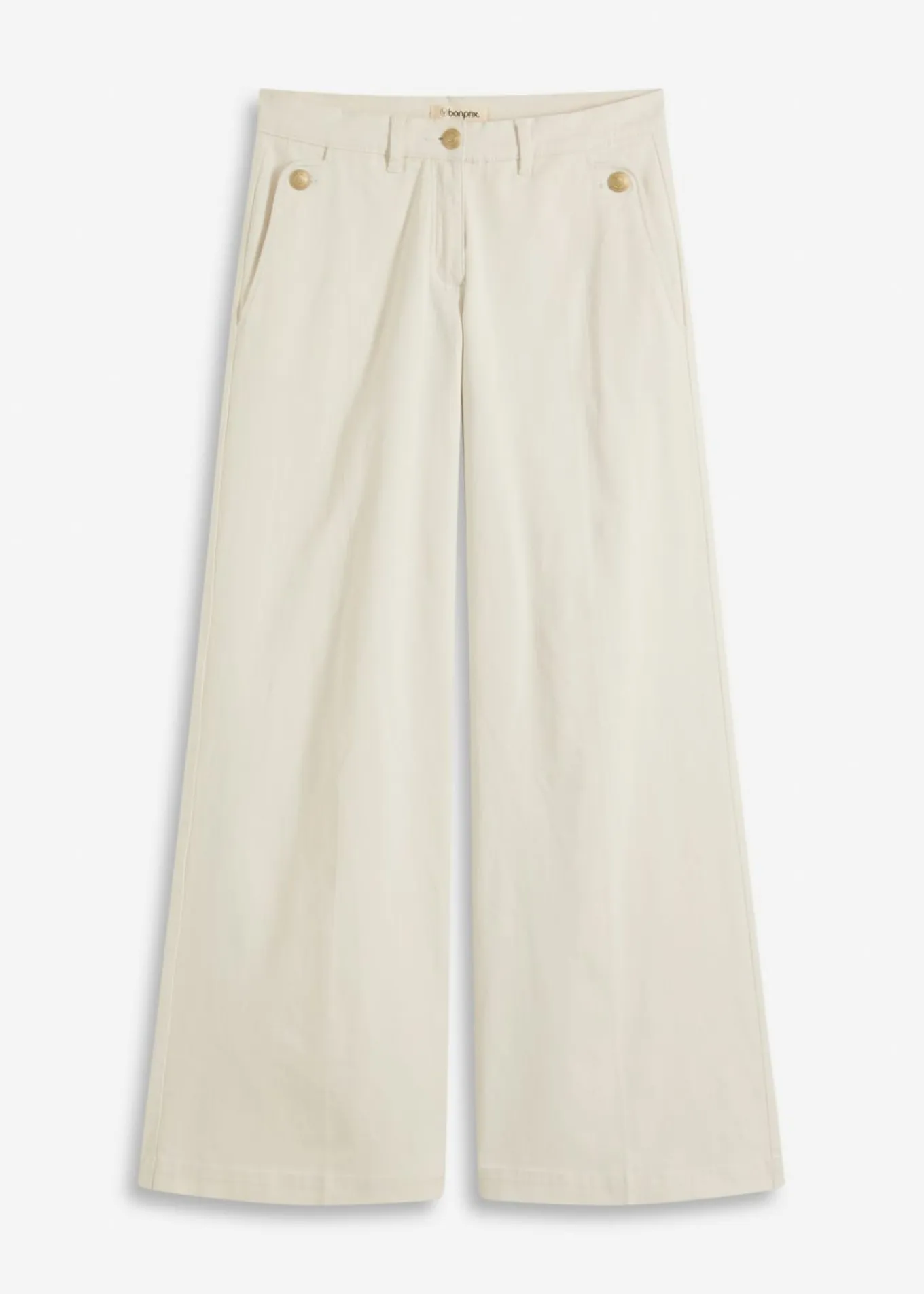 Pantalón de pernera ancha con elástico