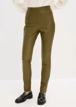 Pantalón de piel sintética en mezcla Punto di Roma