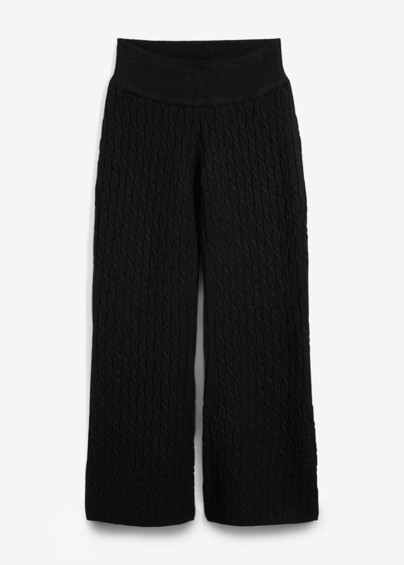 Pantalón de punto con patrón trenzado
