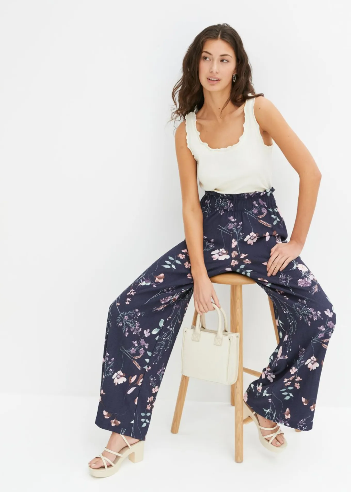 Pantalón de punto de crepé ligero