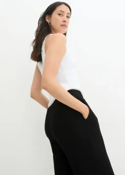 Pantalón de punto de material estructurado