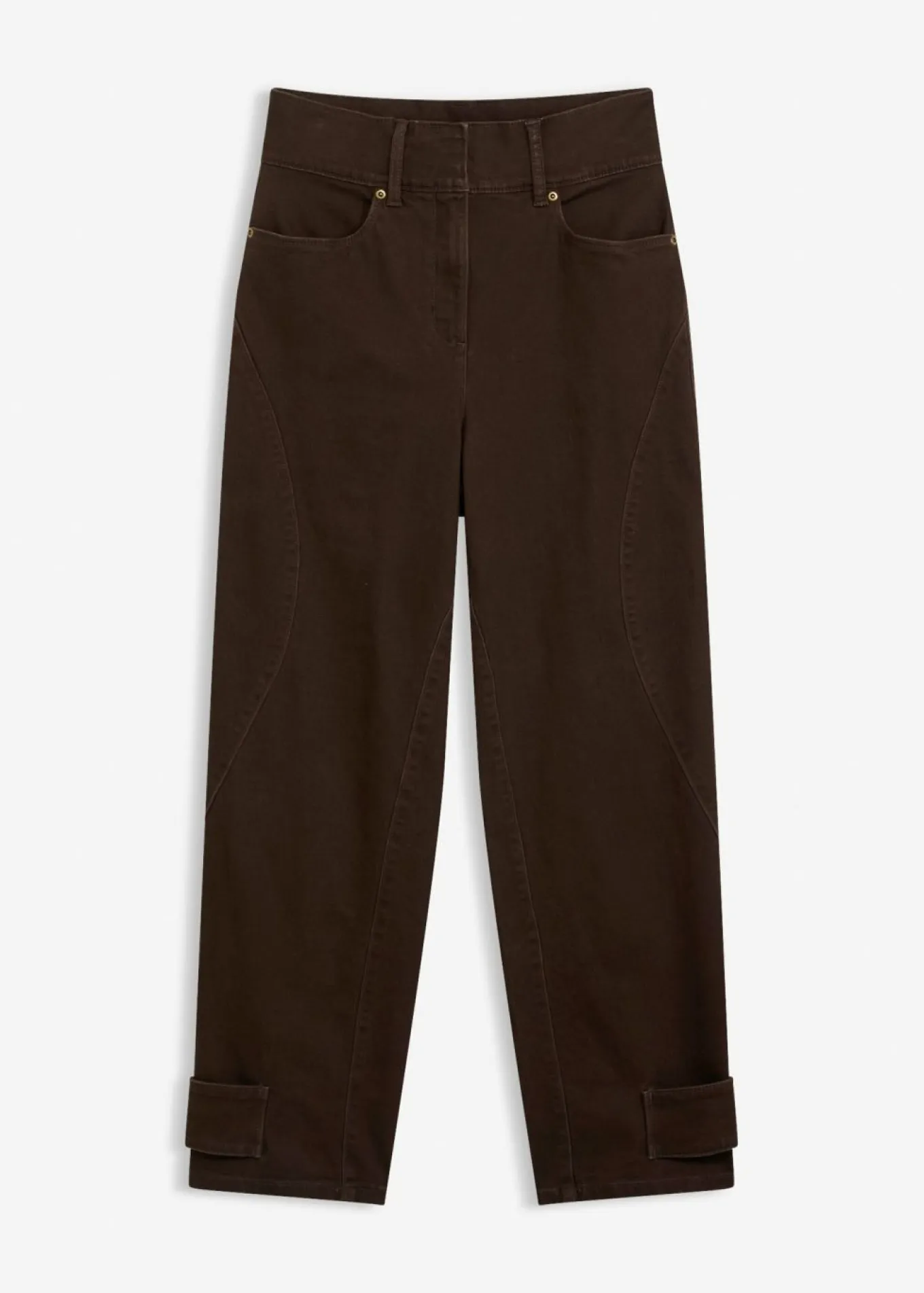 Pantalón de sarga con cintura alta