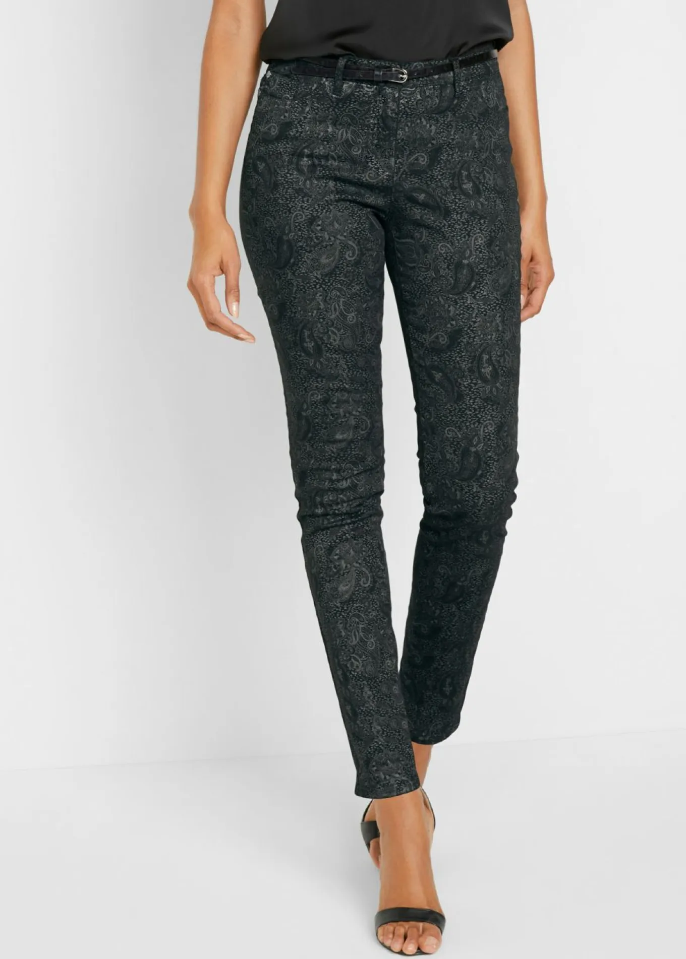Pantalón de sarga con estampado elegante