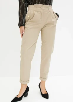 Pantalón de sarga tipo paperbag