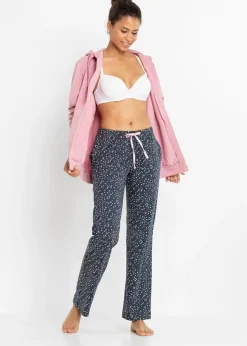 Pantalón largo de pijama de algodón orgánico puro (2 unidades)
