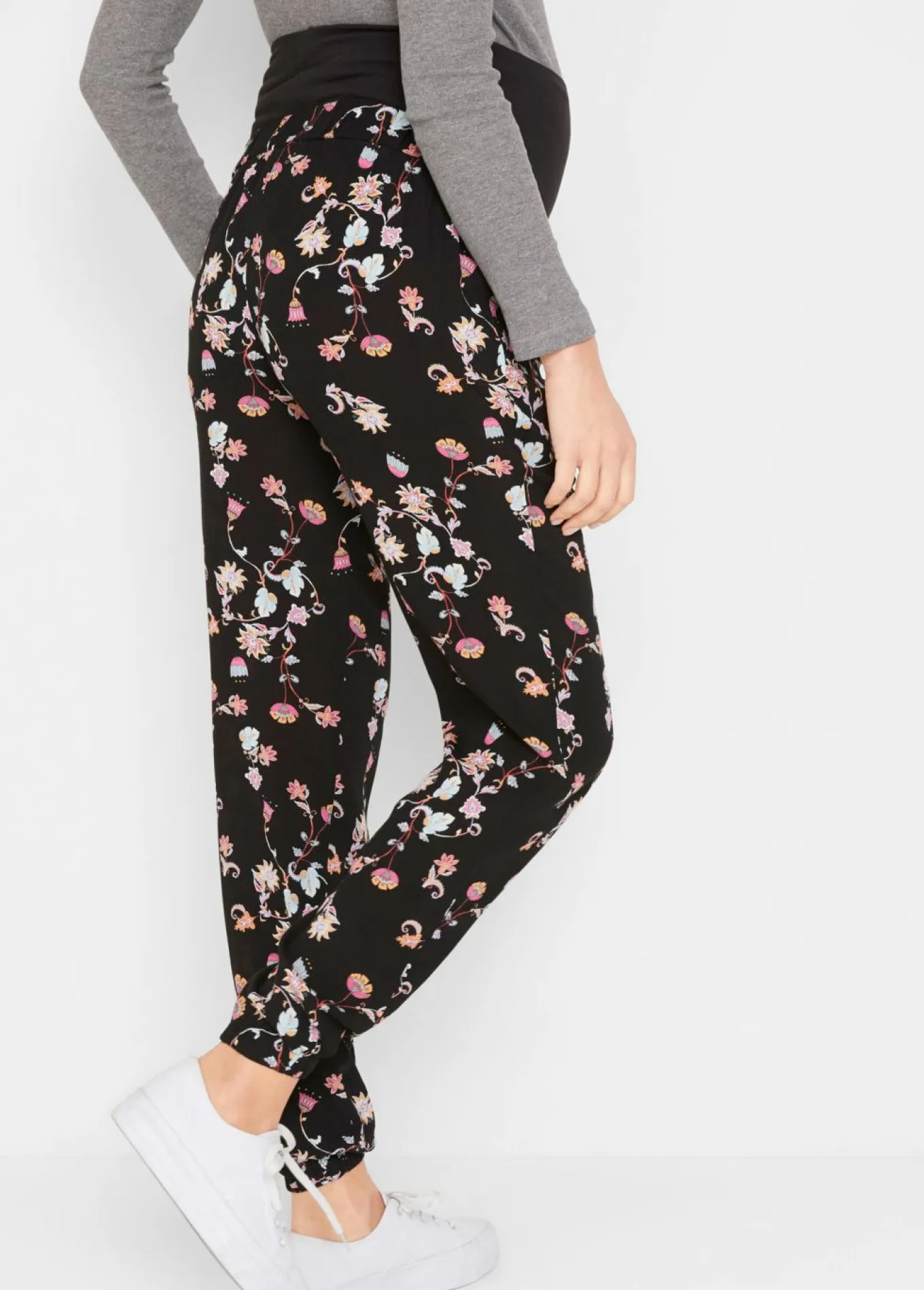 Pantalón ligero premamá de viscosa con corte holgado