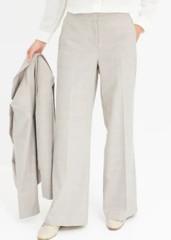 Pantalón Marlene con viscosa de cuadro galés