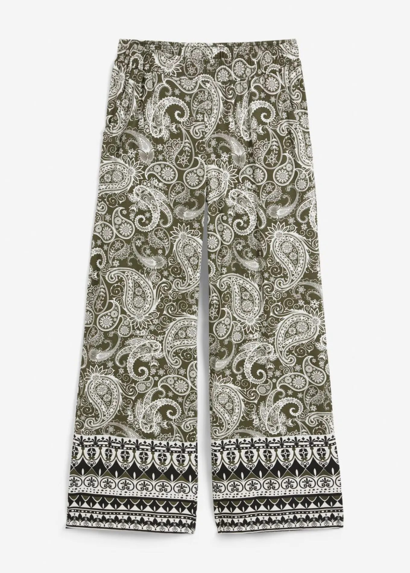 Pantalón palazzo de mezcla suave de viscosa