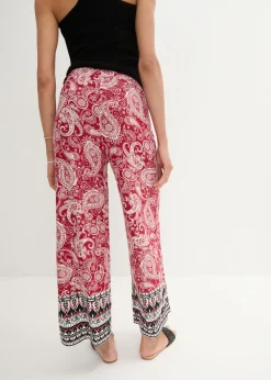 Pantalón palazzo de mezcla suave de viscosa