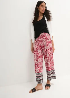 Pantalón palazzo de mezcla suave de viscosa