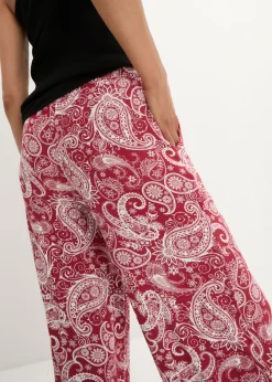 Pantalón palazzo de mezcla suave de viscosa