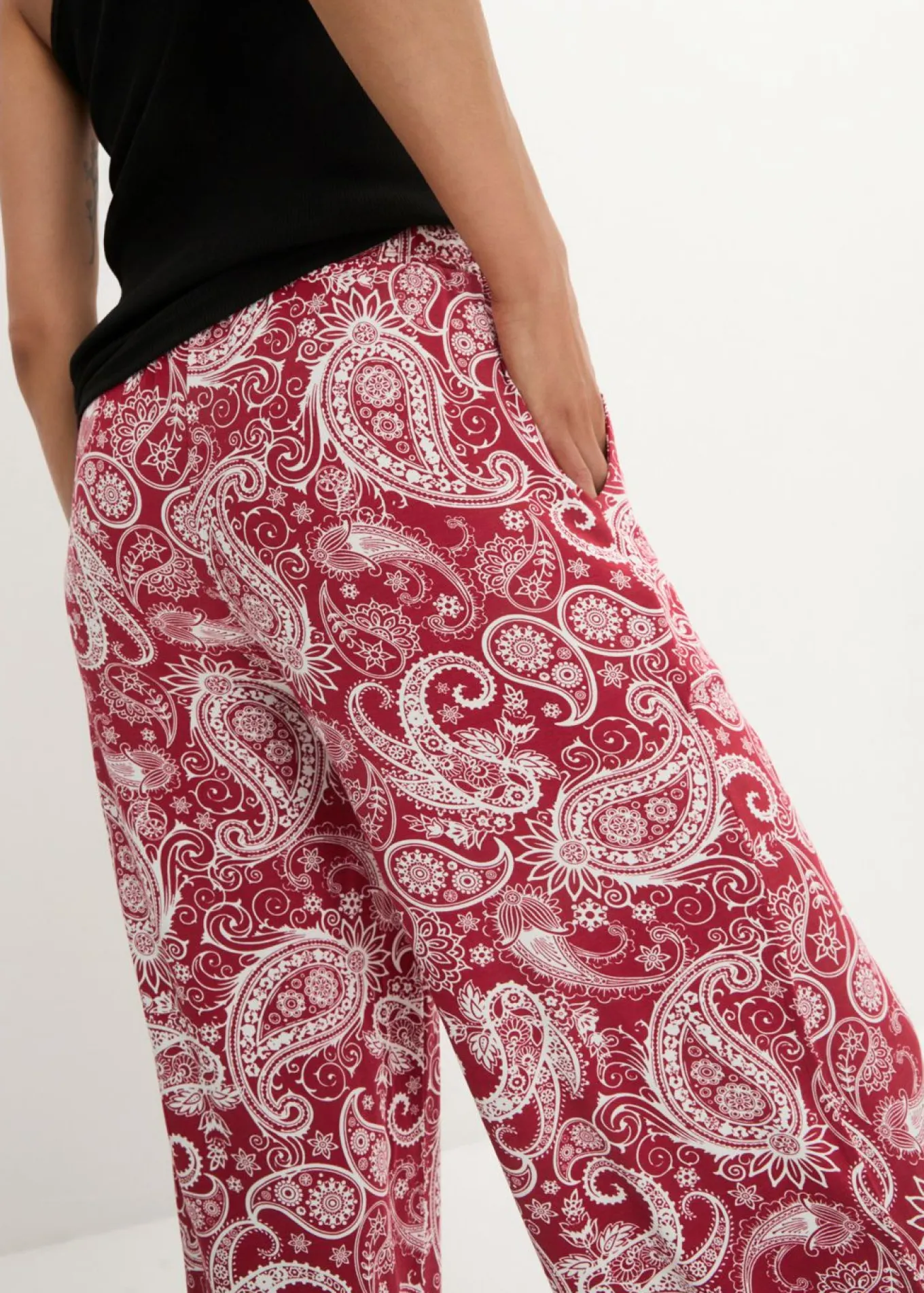 Pantalón palazzo de mezcla suave de viscosa