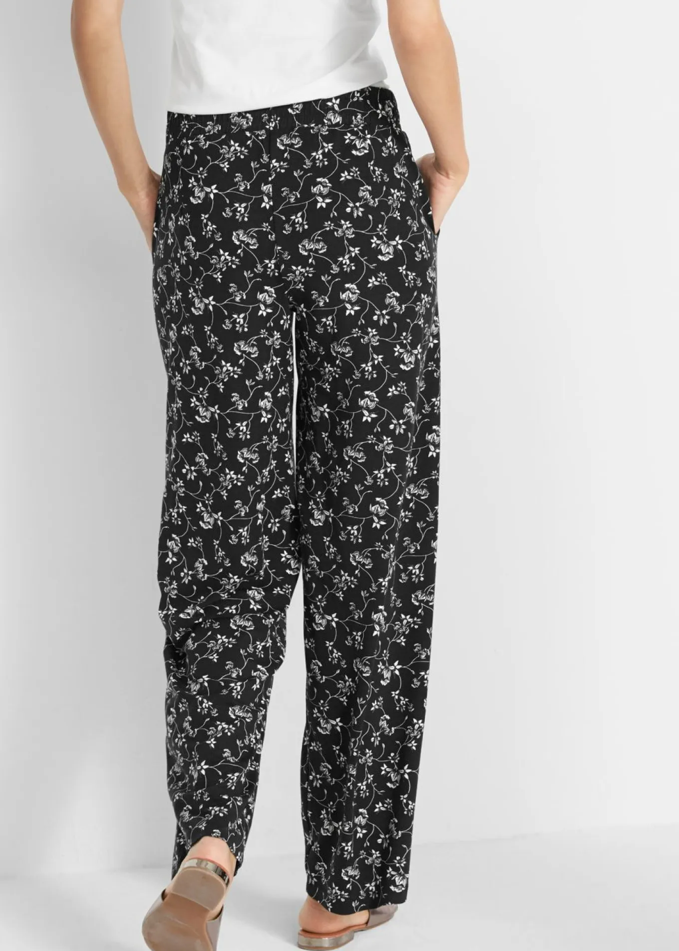 Pantalón palazzo de mezcla de viscosa
