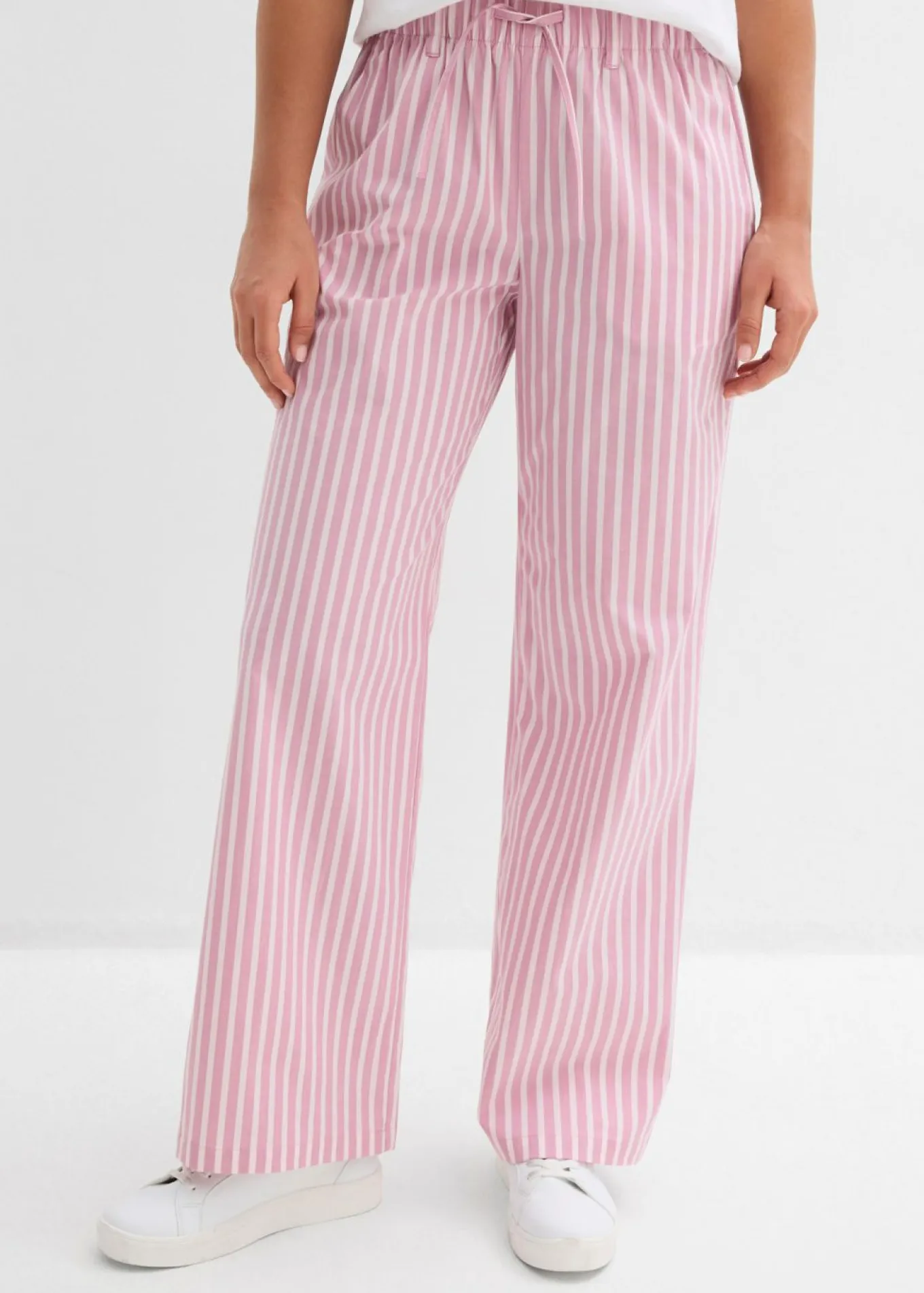 Pantalón palazzo de popelín de algodón