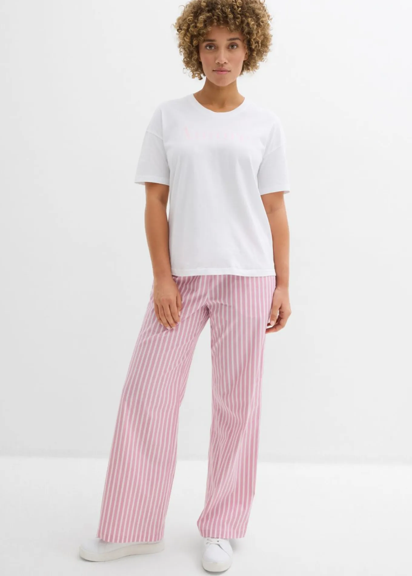 Pantalón palazzo de popelín de algodón