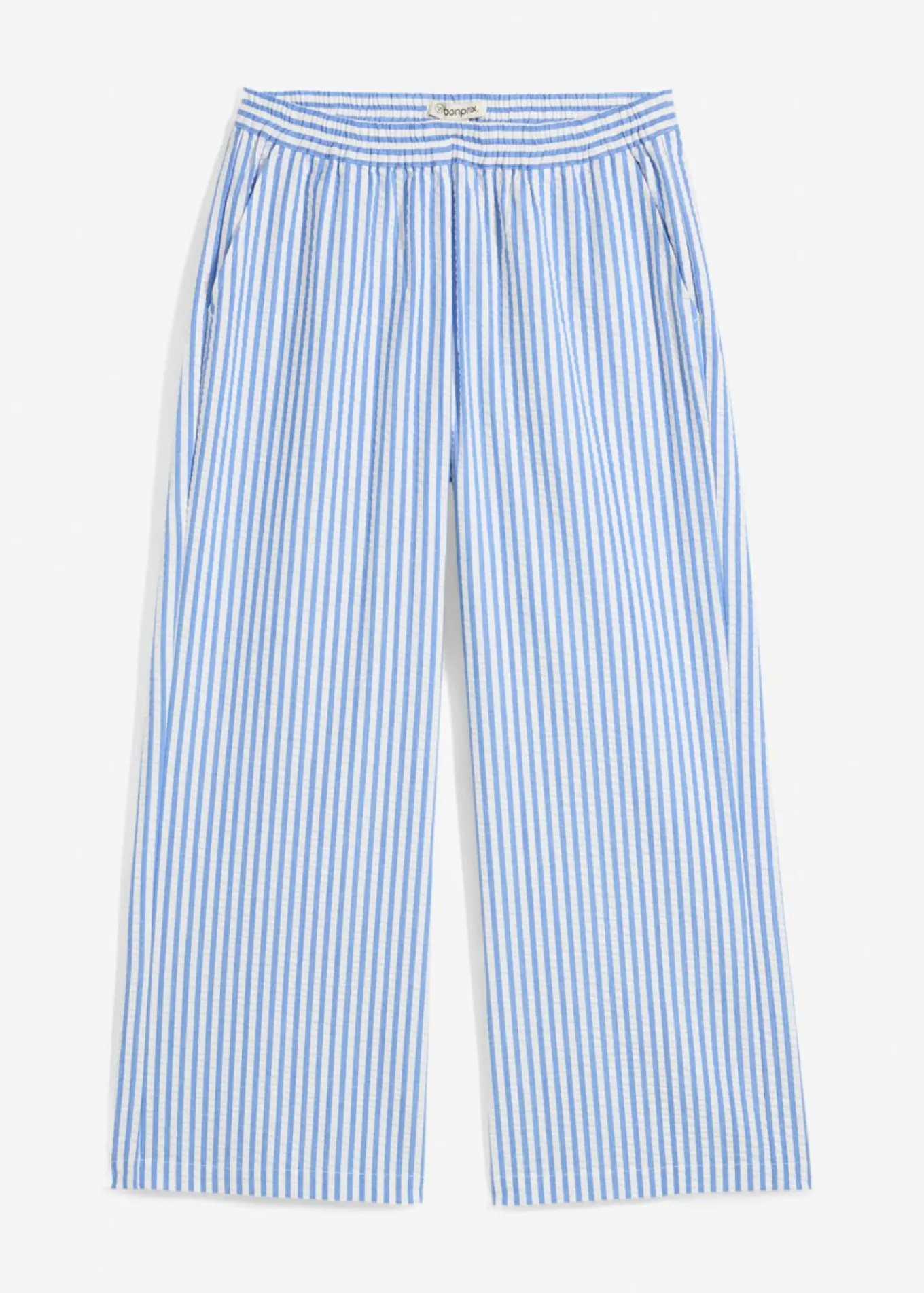 Pantalón palazzo estilo milrayas, largo 7/8