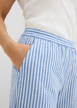 Pantalón palazzo estilo milrayas, largo 7/8