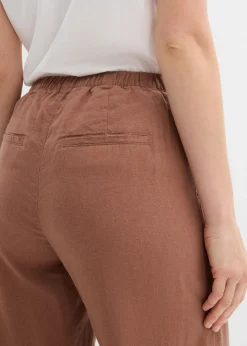 Pantalón palazzo largo con lino