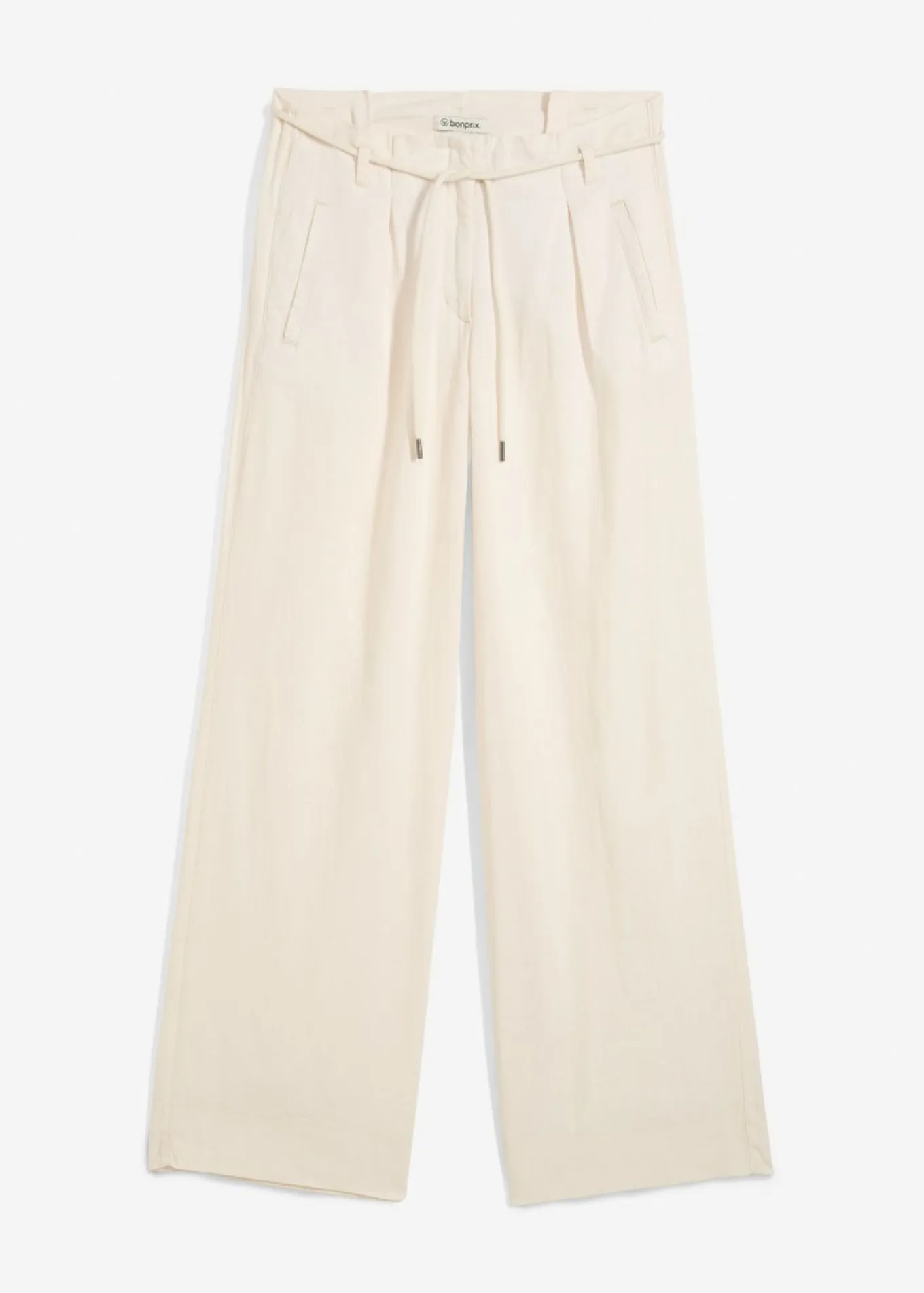 Pantalón paperbag de ligera mezcla de lino