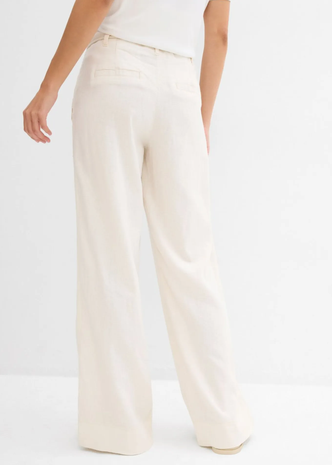Pantalón paperbag de ligera mezcla de lino