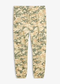 Pantalón sin cierre tipo cargo con recto y regular