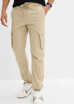 Pantalón sin cierre tipo cargo con recto y regular
