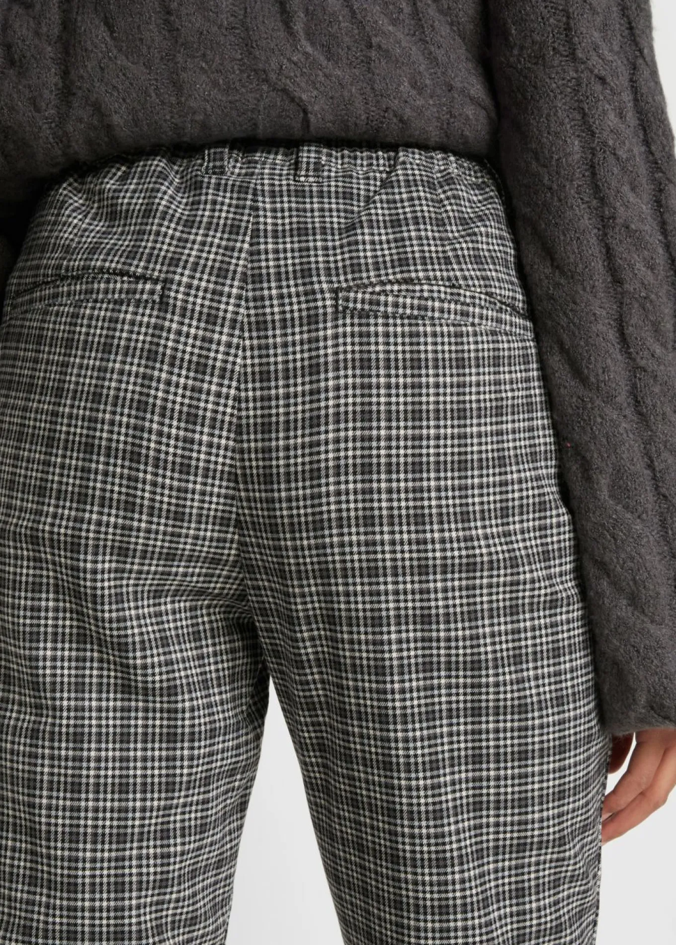 Pantalón sin cordones con estampado de cuadros