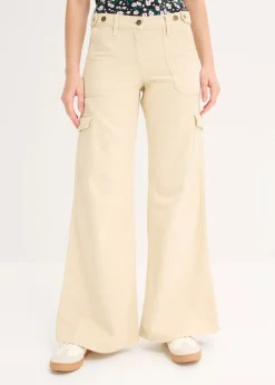 Pantalón tipo cargo de algodón puro