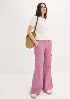 Pantalón tipo cargo de algodón puro