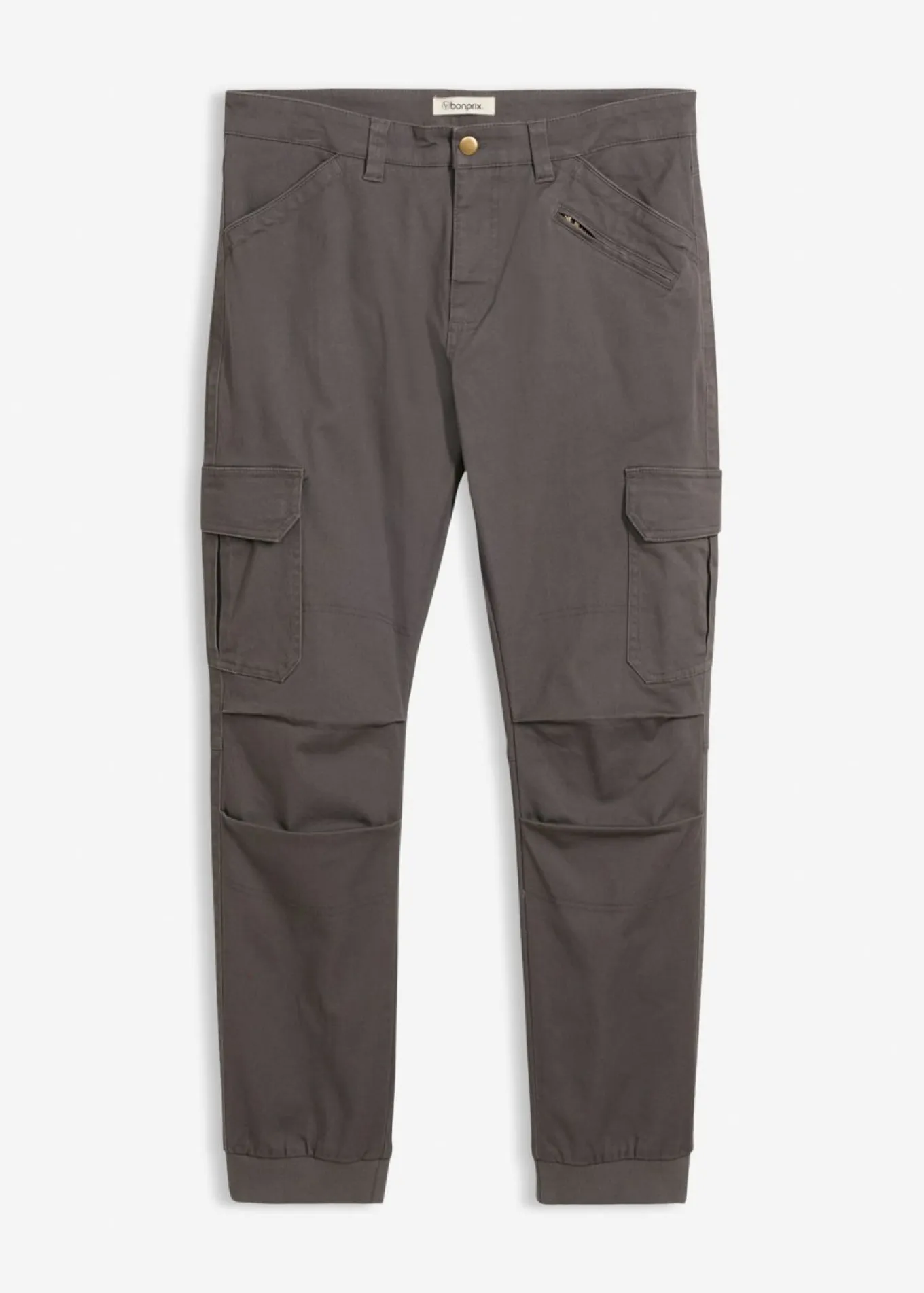 Pantalón tipo cargo de algodón puro con corte relajado, tapered