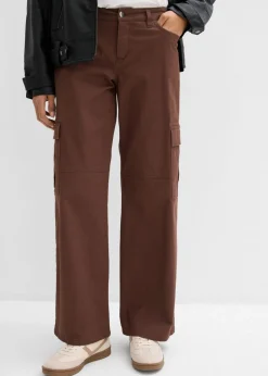 Pantalón tipo cargo de mezcla de algodón elástico