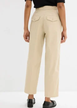 Pantalón tipo chino de sarga de algodón