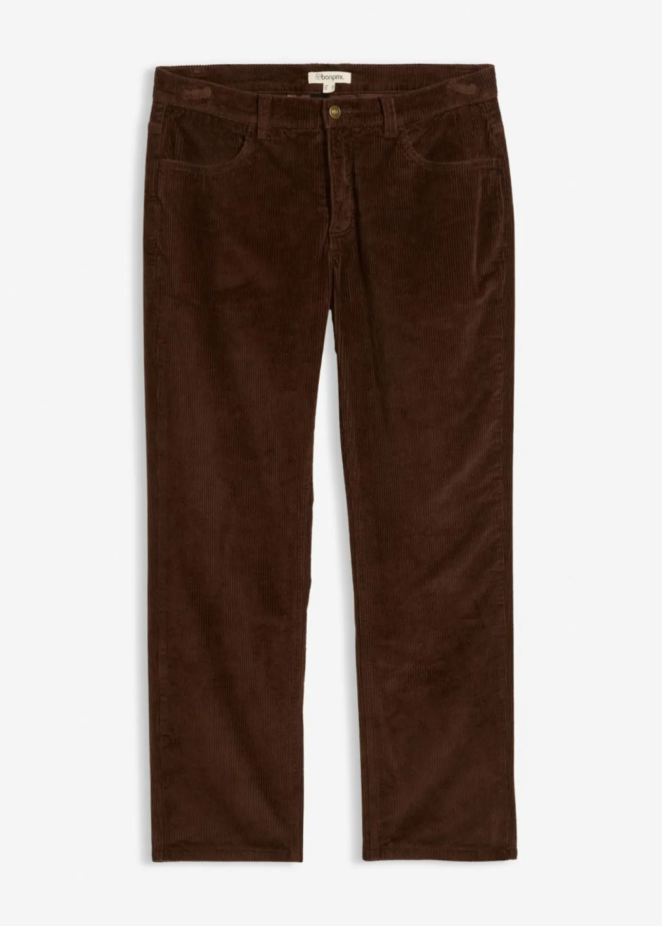 Pantalón térmico de pana con corte informal, forro de franela y diseño recto