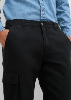 Pantalón térmico tipo cargo, relaxed fit, con forro de franela y cintura cómoda, straight