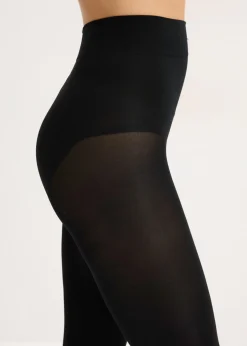 Pantis moldeadores opacos de 80 den con control de abdomen y cinturilla cómoda