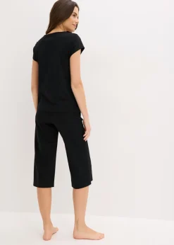 Pijama capri con culotte ancho