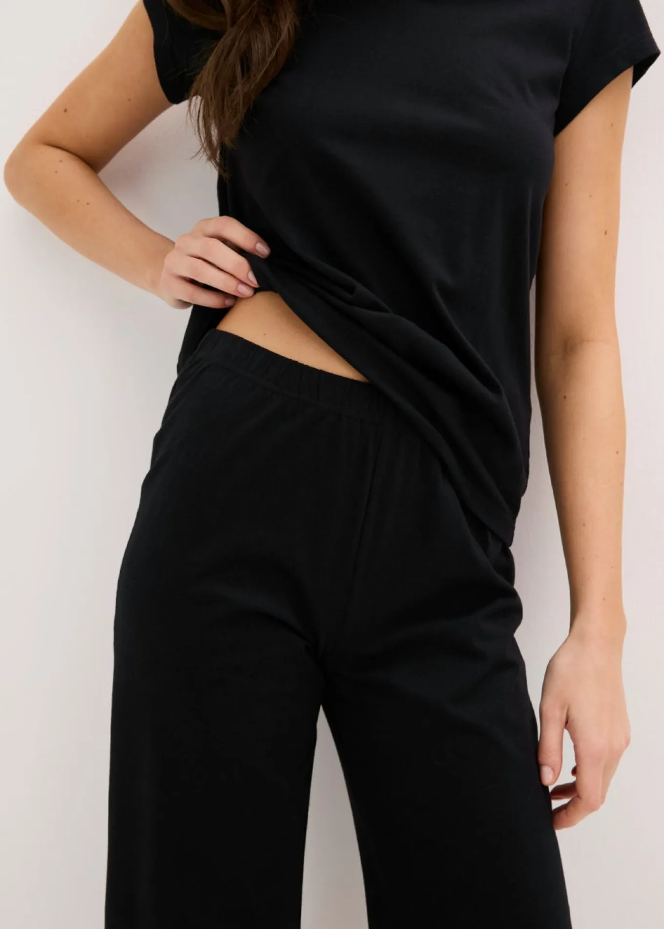 Pijama capri con culotte ancho