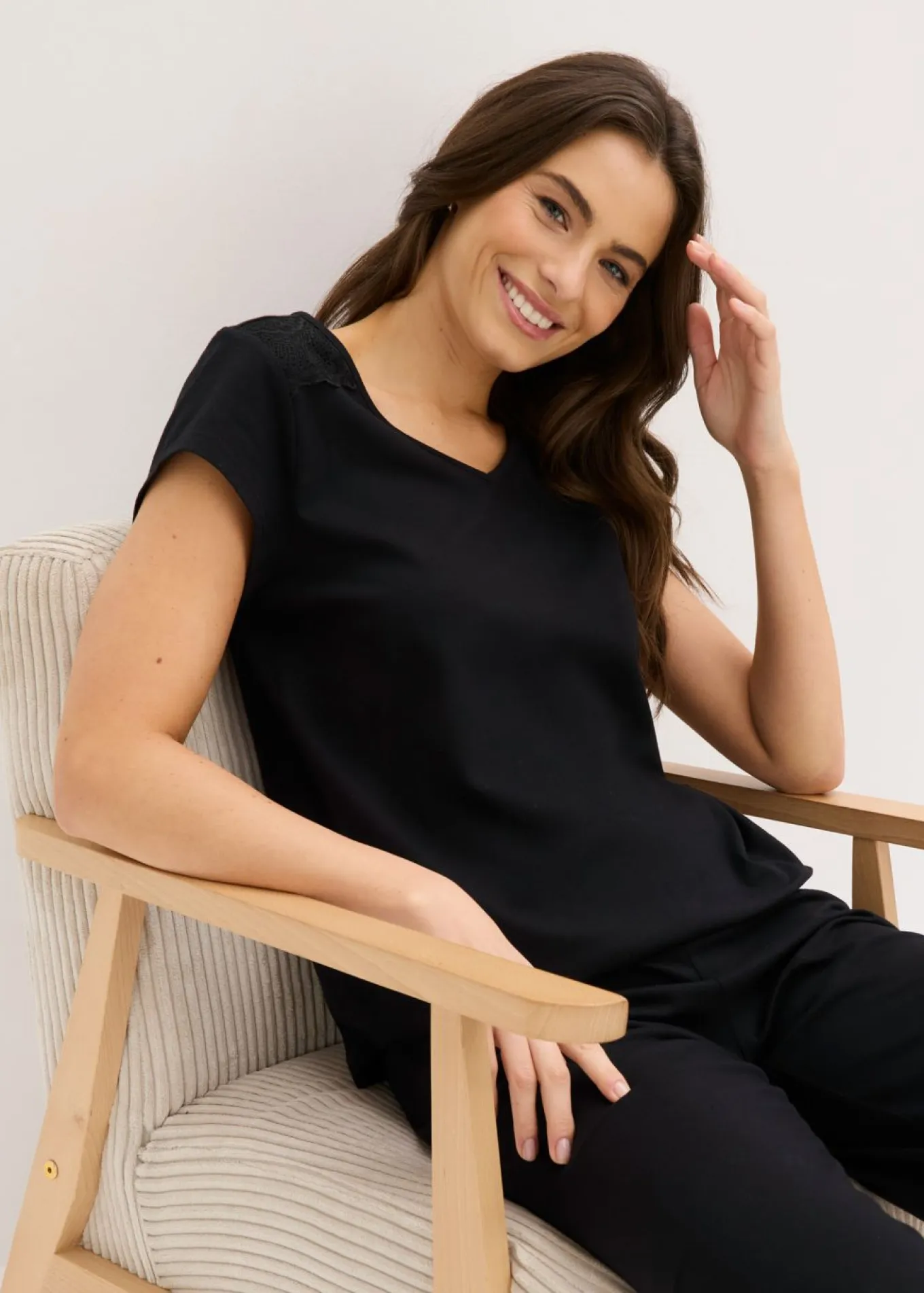 Pijama capri con culotte ancho