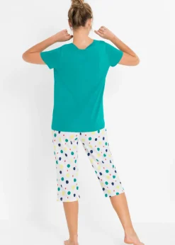 Pijama capri de algodón puro