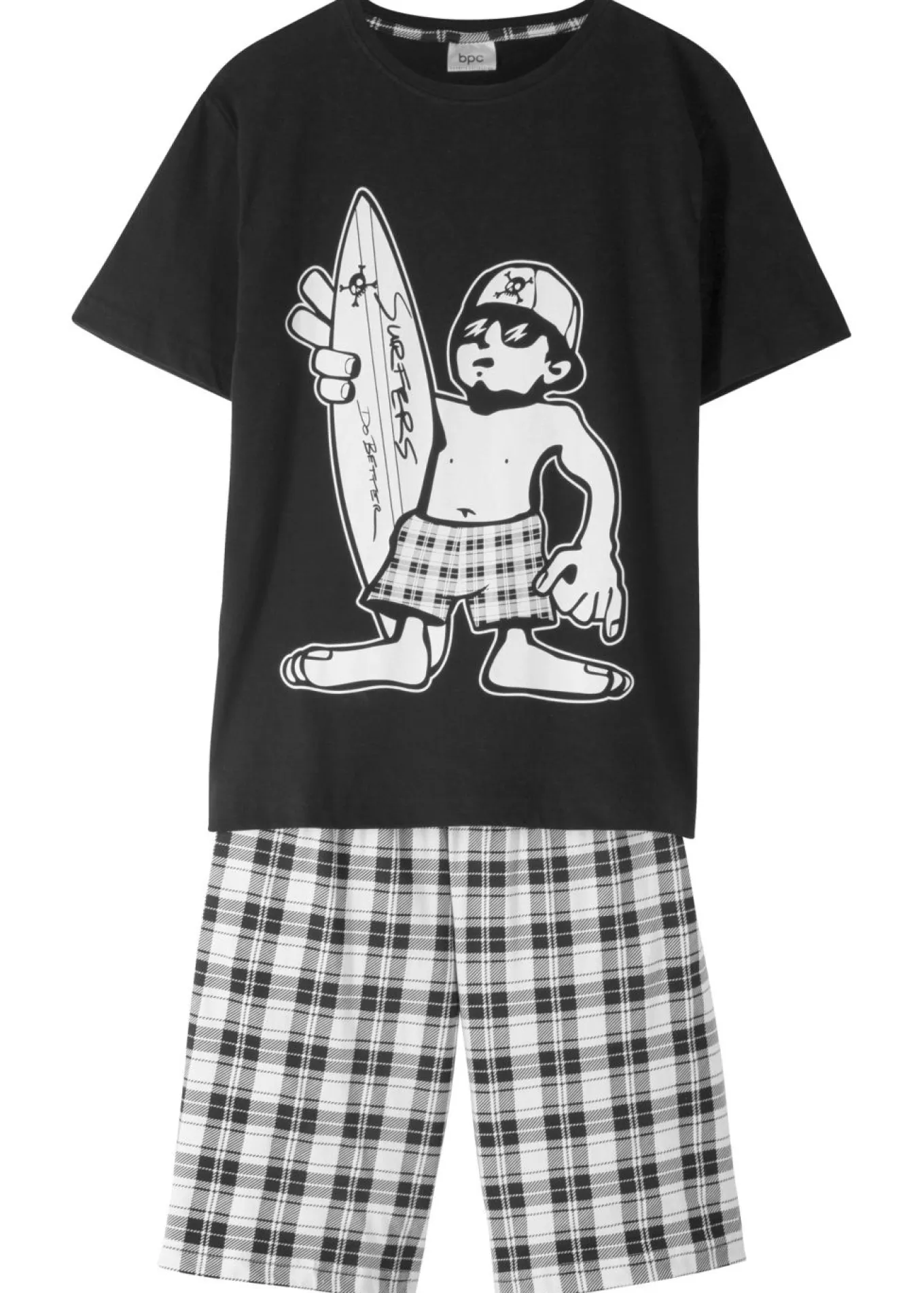 Pijama corto de algodón puro (2 piezas)