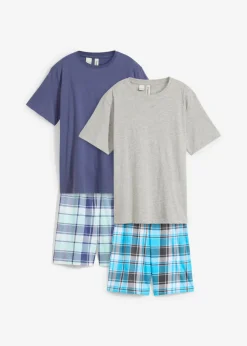 Pijama corto de suave algodón orgánico (4 piezas)