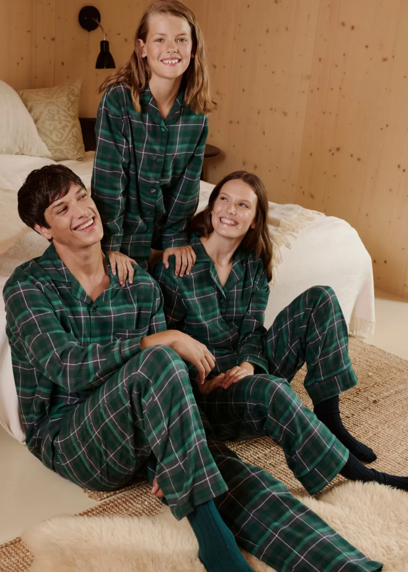 Pijama infantil de franela tejida (conjunto de 2 piezas)