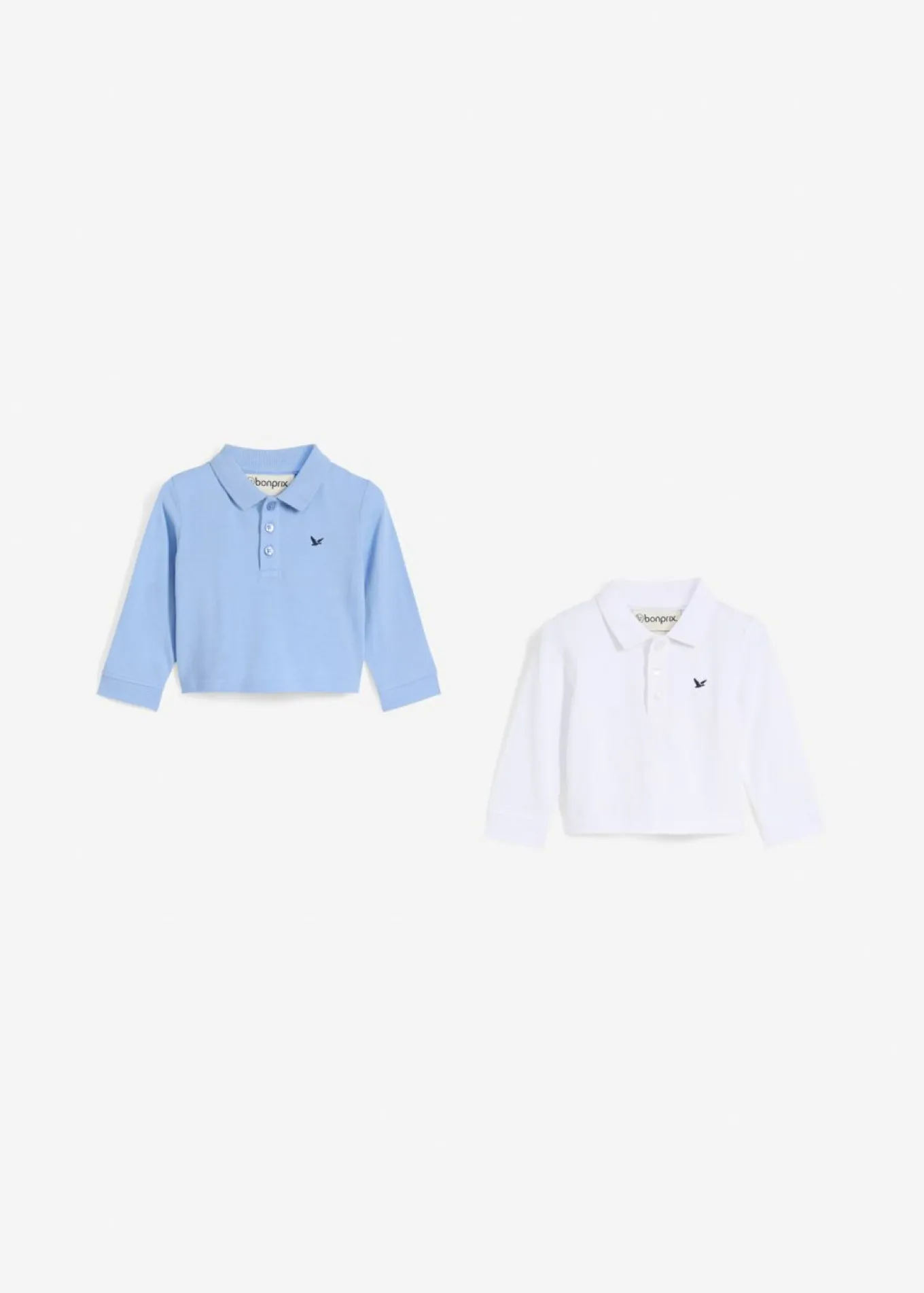 Polo de piqué con manga larga para bebés (2 unidades)