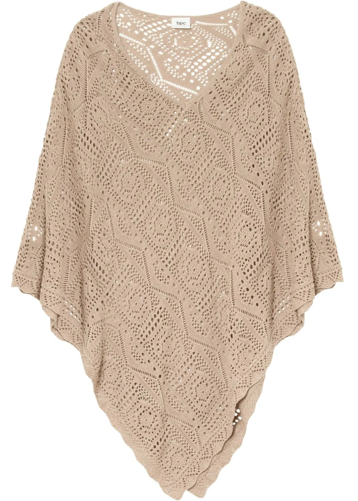 Poncho con aspecto de ganchillo