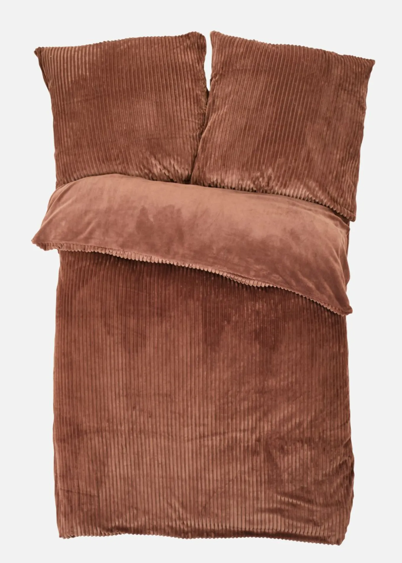 Ropa de cama reversible con tacto de cachemira con aspecto de pana