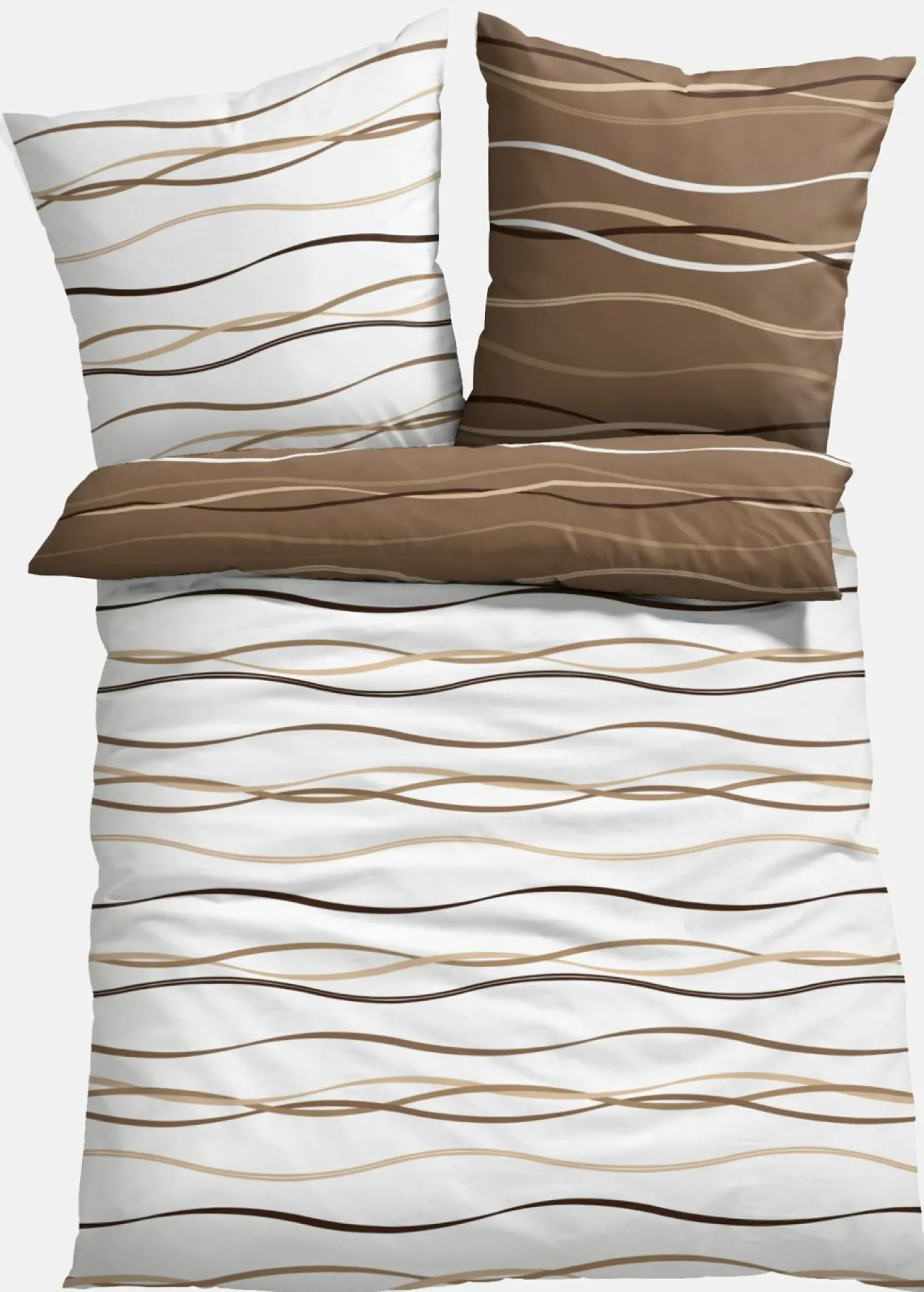 Ropa de cama reversible con ondas