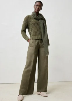 Sudadera de ajour de mezcla de lino ligero