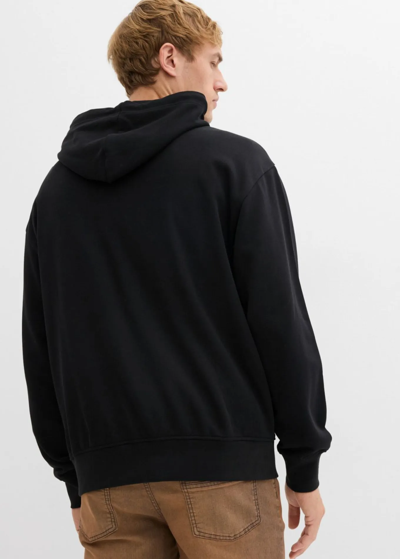 Sudadera de algodón orgánico puro con capucha y corte holgado