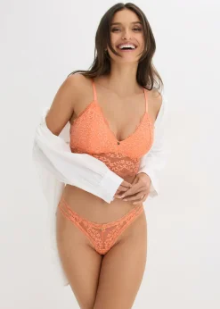 Tanga con encaje de flores (3 unidades)